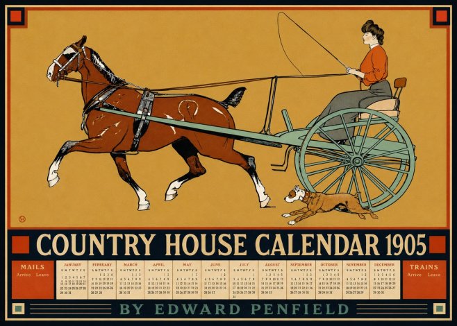 Edward Penfield Country House Calendar 1905 No4 - Plakat