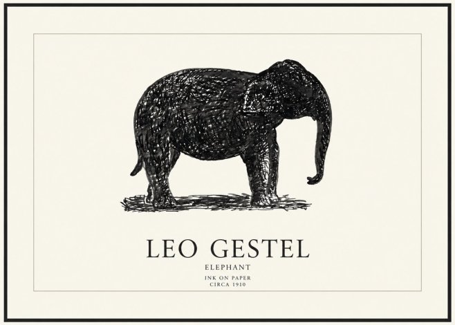 Leo Gestel Elephant No1 - Plakat