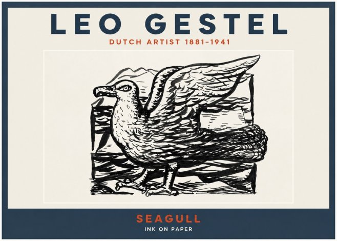 Leo Gestel Seagull No2 - Plakat