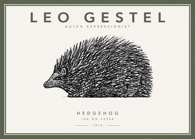 Leo Gestel Hedgehog No5 - Plakat