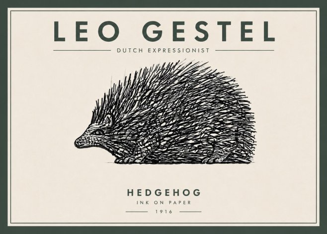 Leo Gestel Hedgehog No6 - Plakat