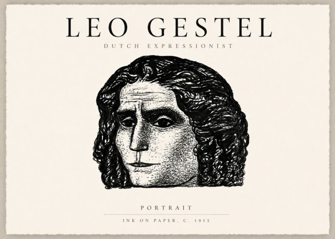Leo Gestel Portrait No6 - Plakat