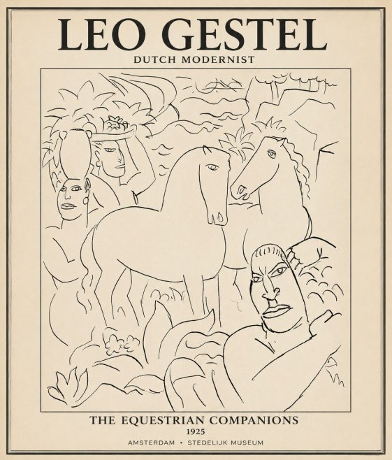 Leo Gestel The Equestrian Companions No1 - Plakat