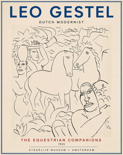 Leo Gestel The Equestrian Companions No4 - Plakat
