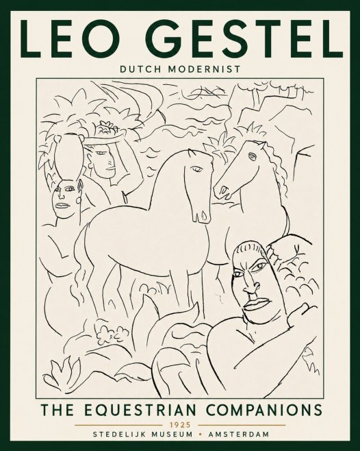 Leo Gestel The Equestrian Companions No5 - Plakat