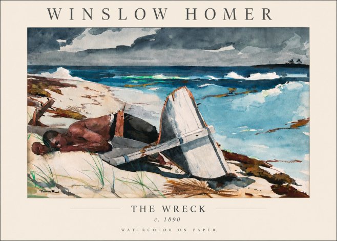 Winslow Homer The Wreck No3 - Plakat