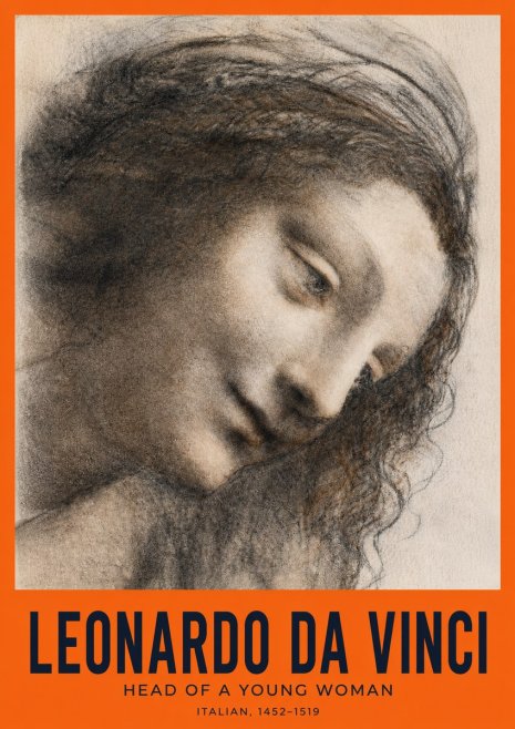 Leonardo da Vinci Head of a Young Woman I No2 - Plakat