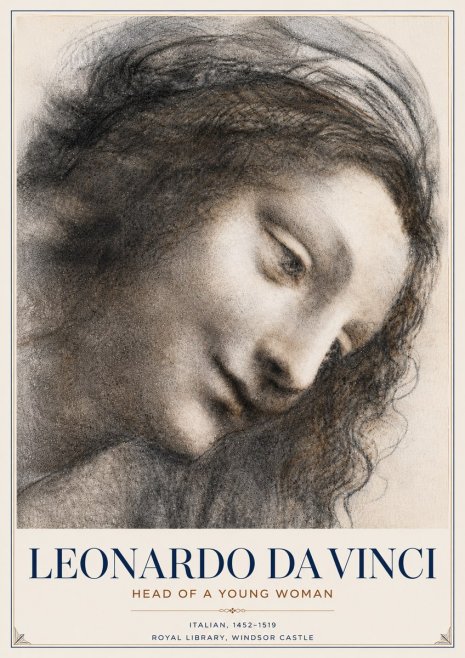 Leonardo da Vinci Head of a Young Woman I No6 - Plakat