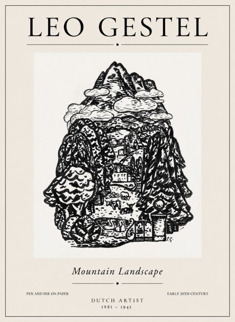 Leo Gestel Mountain Landscape No1 - Plakat