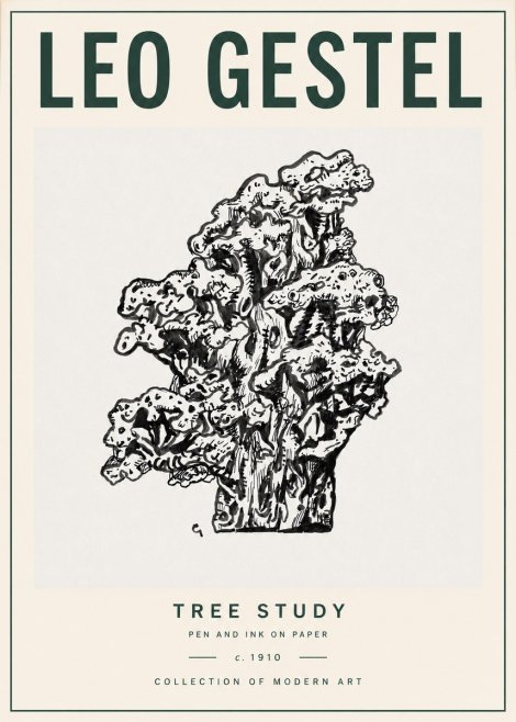 Leo Gestel Tree Study No4 - Plakat