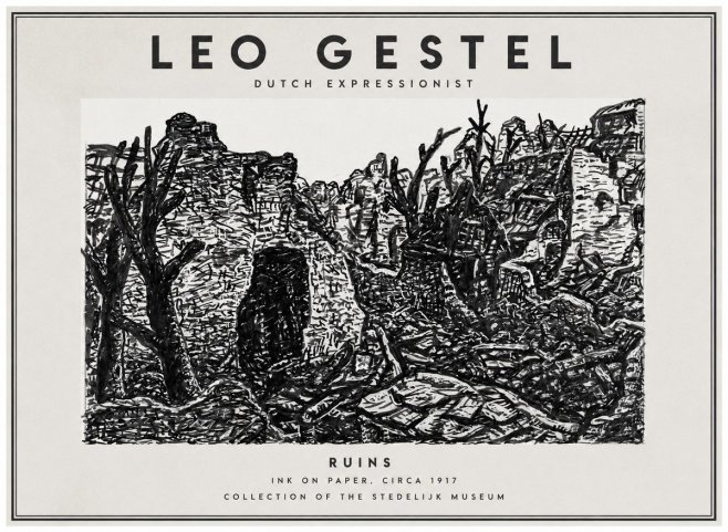 Leo Gestel Ruins No1 - Plakat