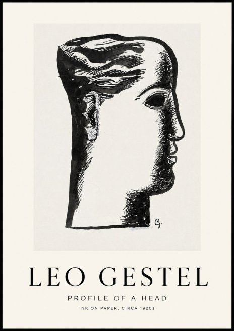 Leo Gestel Profile of a Head No1 - Plakat