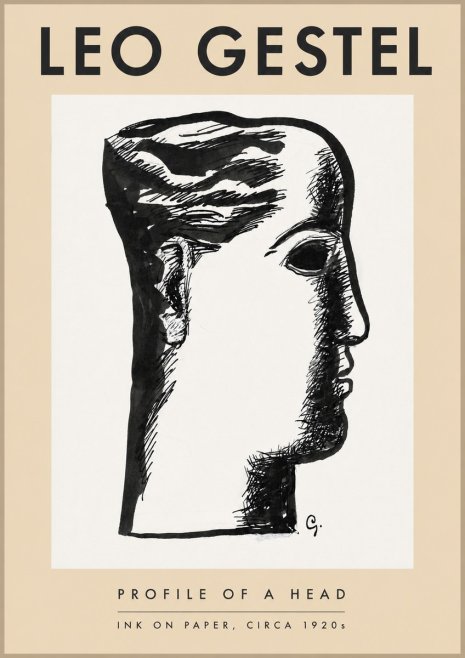 Leo Gestel Profile of a Head No3 - Plakat