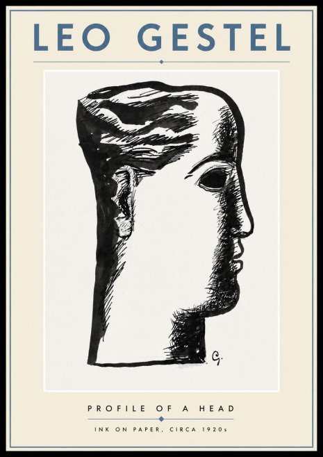 Leo Gestel Profile of a Head No4 - Plakat