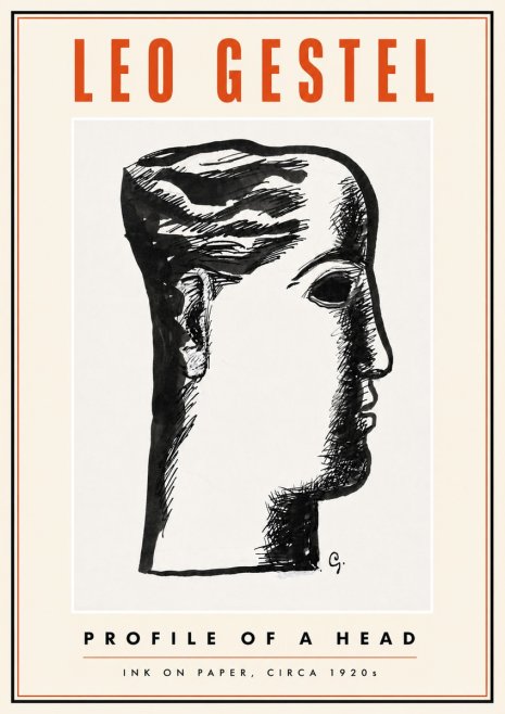 Leo Gestel Profile of a Head No5 - Plakat