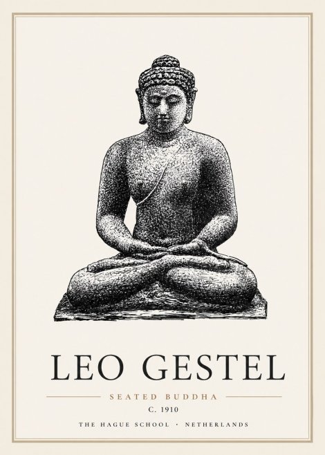 Leo Gestel Seated Buddha No5 - Plakat
