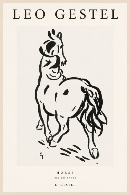 Leo Gestel Horse No1 - Plakat