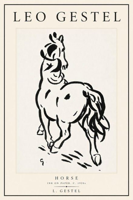 Leo Gestel Horse No5 - Plakat