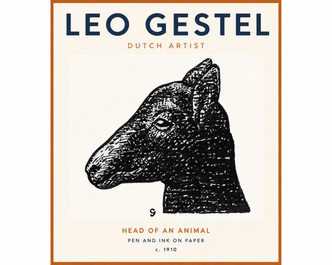 Leo Gestel Head of an Animal No2 - Plakat