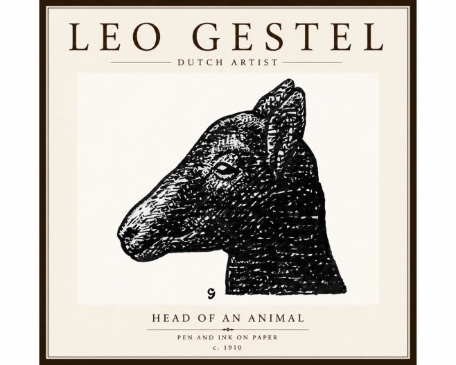 Leo Gestel Head of an Animal No6 - Plakat