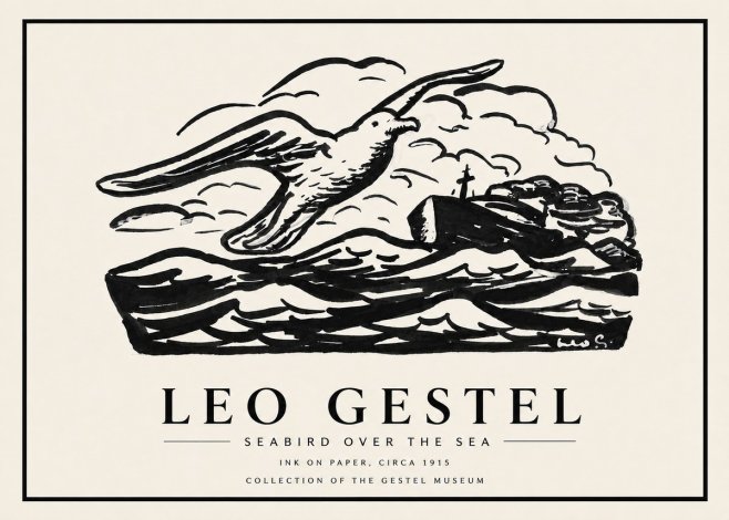 Leo Gestel Seabird over the Sea No4 - Plakat