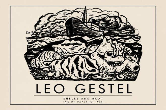 Leo Gestel Shells and Boat No2 - Plakat