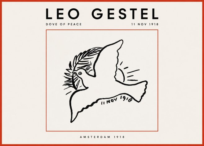 Leo Gestel Dove of Peace No2 - Plakat