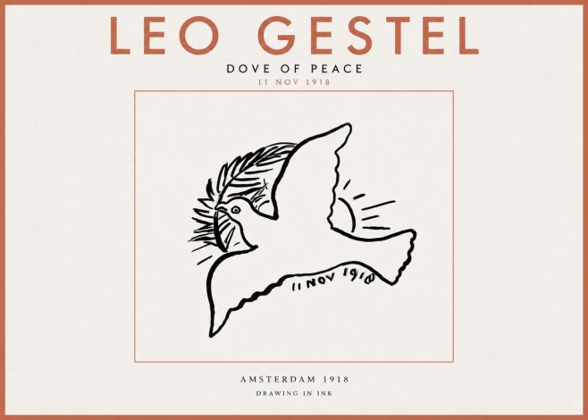 Leo Gestel Dove of Peace No5 - Plakat