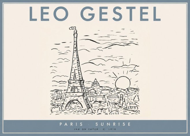Leo Gestel Paris Sunrise No2 - Plakat