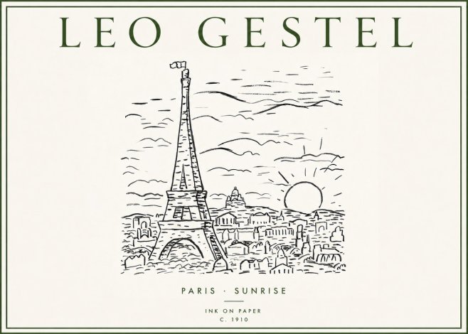 Leo Gestel Paris Sunrise No3 - Plakat