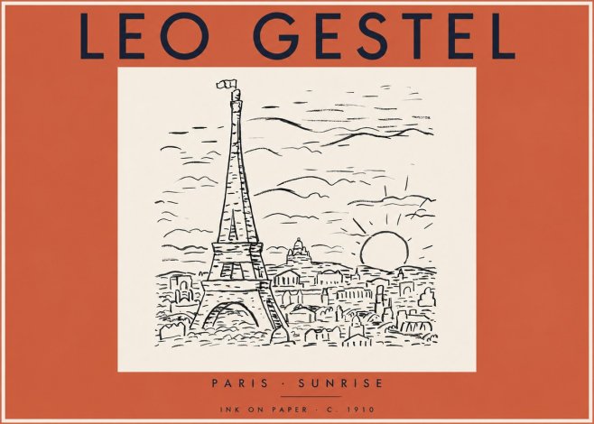 Leo Gestel Paris Sunrise No4 - Plakat