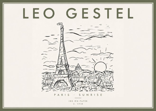 Leo Gestel Paris Sunrise No5 - Plakat