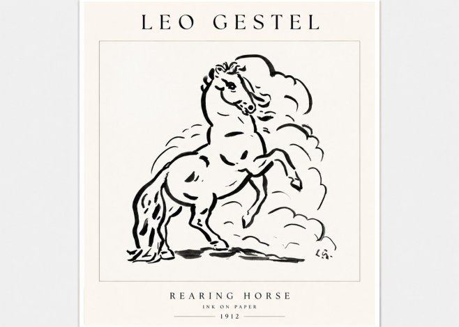 Leo Gestel Rearing Horse No1 - Plakat