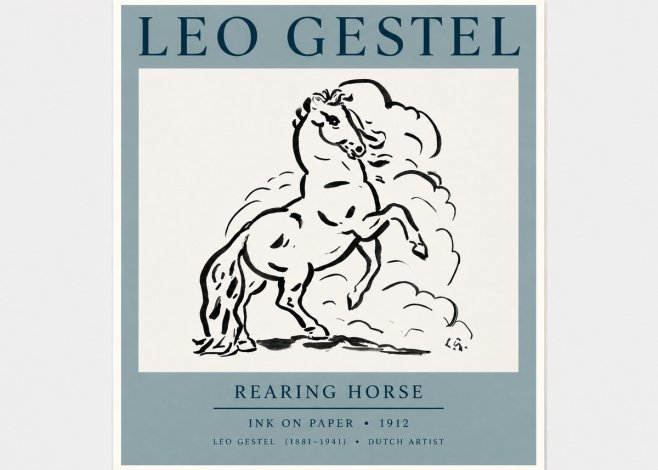 Leo Gestel Rearing Horse No2 - Plakat