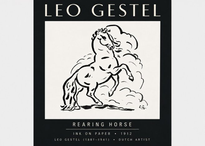 Leo Gestel Rearing Horse No4 - Plakat