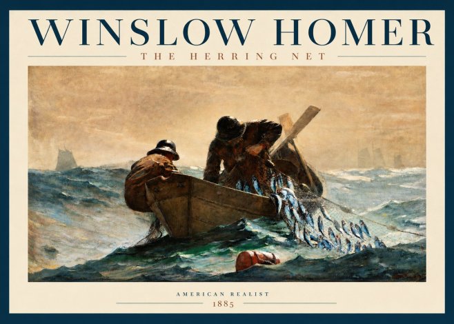 Winslow Homer The Herring Net I No2 - Plakat