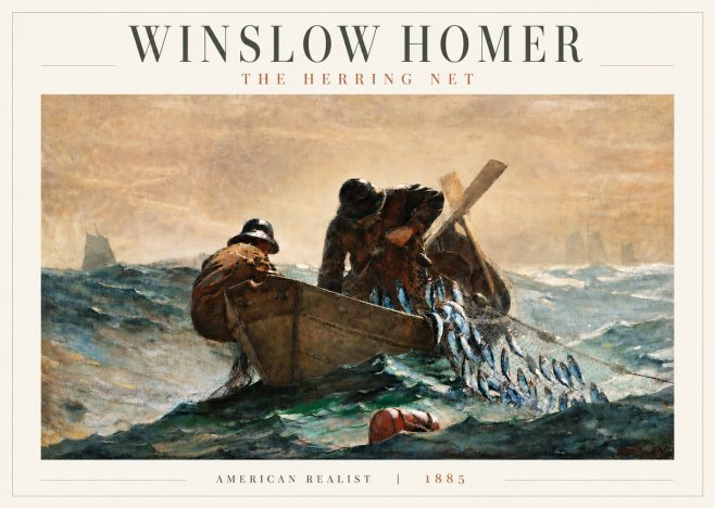 Winslow Homer The Herring Net I No4 - Plakat
