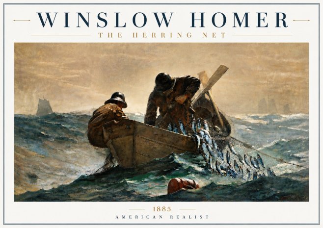 Winslow Homer The Herring Net I No6 - Plakat