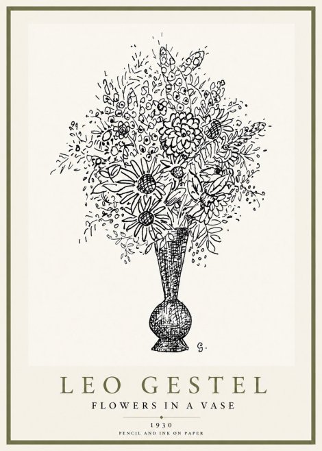 Leo Gestel Flowers in a Vase No3 - Plakat