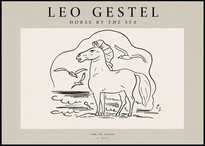 Leo Gestel Horse by the Sea No2 - Plakat