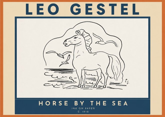 Leo Gestel Horse by the Sea No3 - Plakat