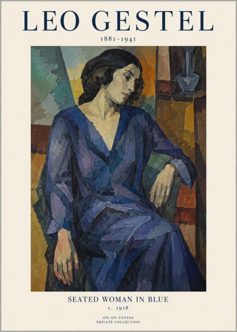 Leo Gestel Seated Woman in Blue No1 - Plakat
