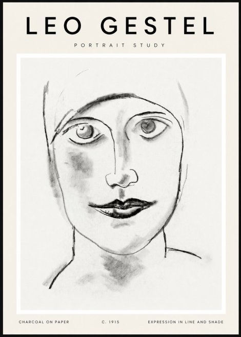 Leo Gestel Portrait Study I No2 - Plakat