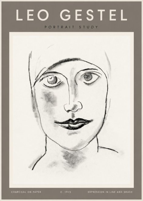 Leo Gestel Portrait Study I No3 - Plakat