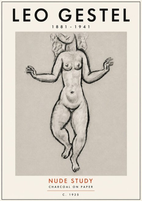 Leo Gestel Nude Study No5 - Plakat