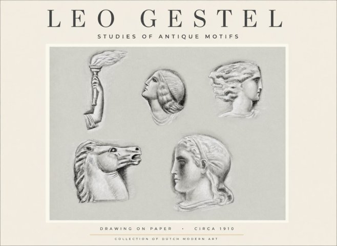 Leo Gestel Studies of Antique Motifs No1 - Plakat