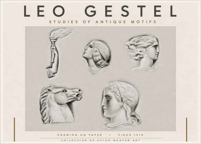 Leo Gestel Studies of Antique Motifs No4 - Plakat