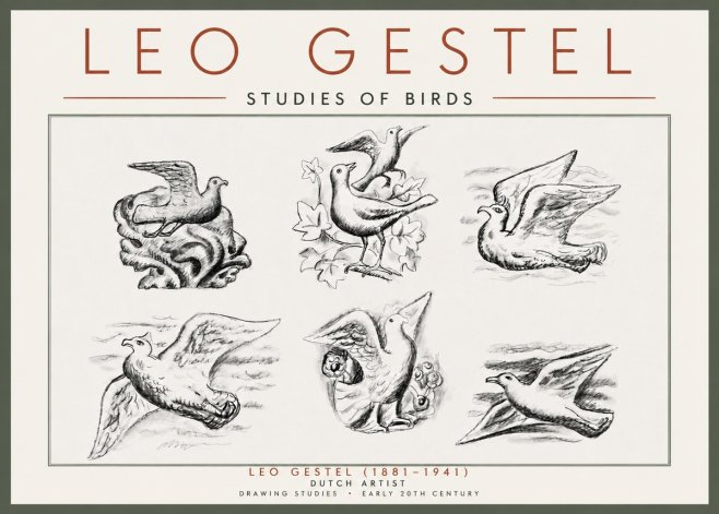 Leo Gestel Studies of Birds No5 - Plakat
