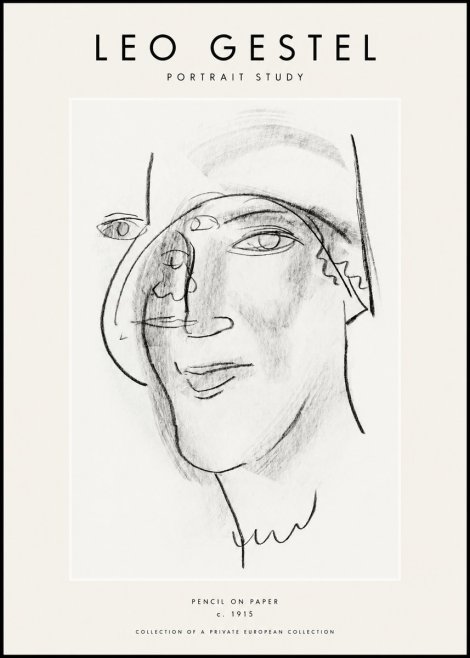 Leo Gestel Portrait Study II No1 - Plakat