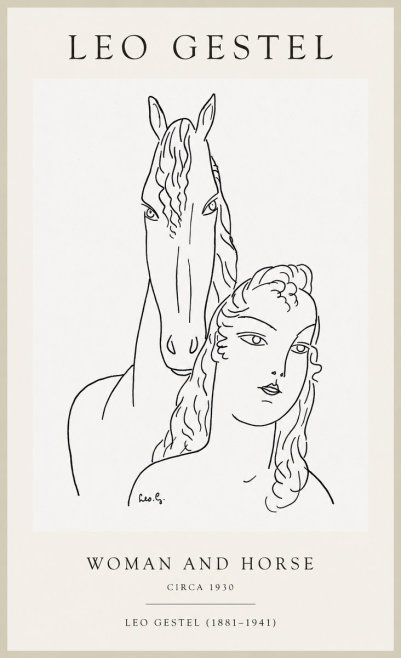 Leo Gestel Woman and Horse No1 - Plakat